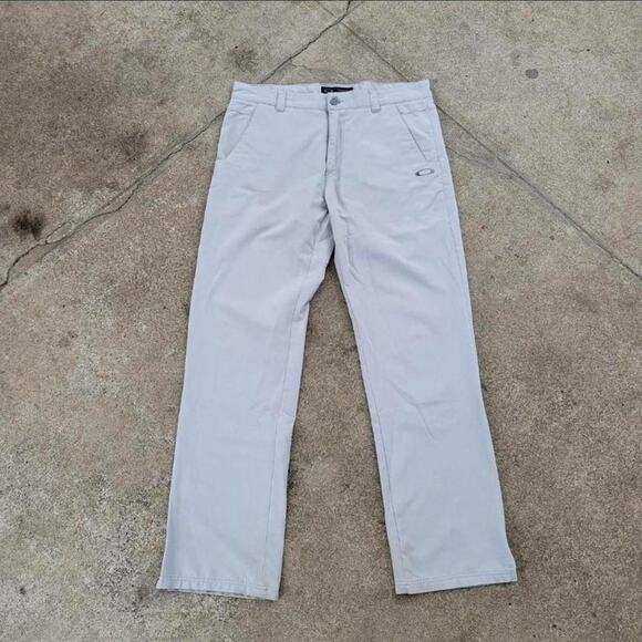 Vtg Y2k OAKLEY Tonal Embroidered Logo Plain Outdoors Techwear Pants 34 x 32 - Picture 1 of 4